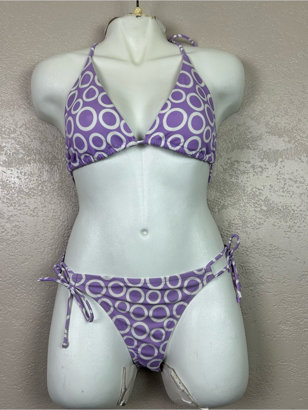 Victoria's Secret Lavender Circle Print Tie-Side Bikini